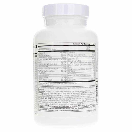 Life Force Multiple No Iron Tablets, SNN